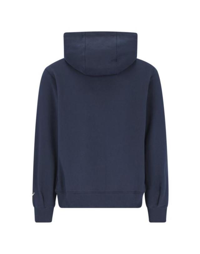아더에러 [해외직구] 23FW 아더에러 후드 티셔츠 BMADFWHD0102NVNAVY Blue 착용컷