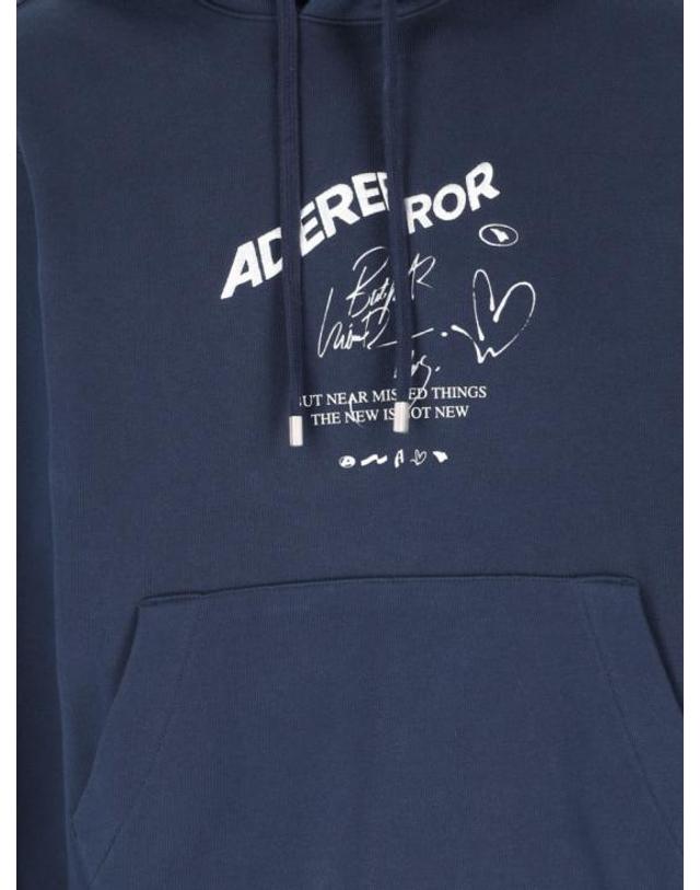 아더에러 [해외직구] 23FW 아더에러 후드 티셔츠 BMADFWHD0102NVNAVY Blue 착용컷