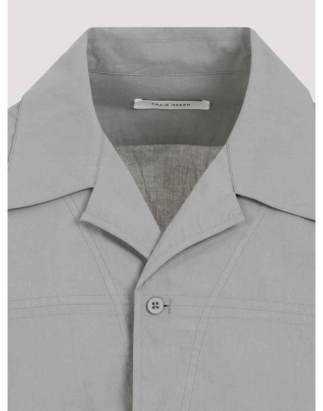 크레이그 그린 [해외직구] 24SS 크레이그 그린 반팔 셔츠 CGSS24CWOSHI08GREY Green 착용컷