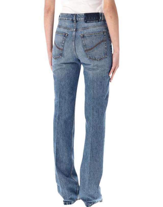 스텔라맥카트니 [해외직구] 26FW 스텔라 맥카트니 스트레이트 팬츠 6D04123SQH27 4153 ICONIC MID VINTAGE BLUE 착용컷