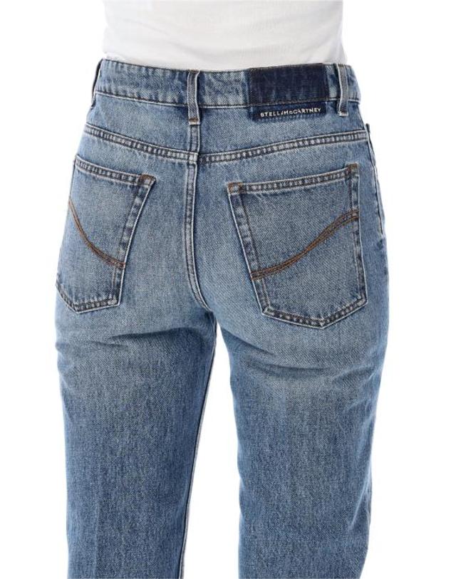 스텔라맥카트니 [해외직구] 26FW 스텔라 맥카트니 스트레이트 팬츠 6D04123SQH27 4153 ICONIC MID VINTAGE BLUE 착용컷