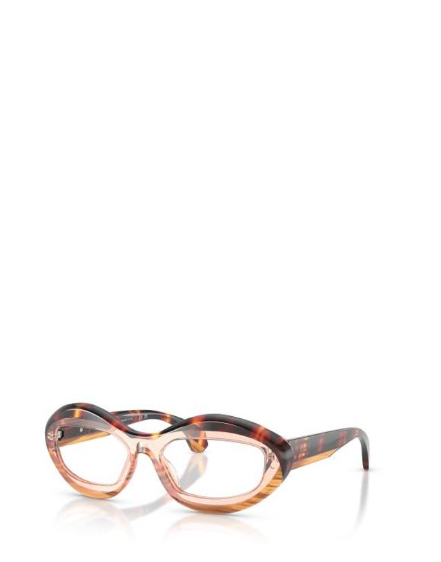 알랑미끌리 [해외직구] 26FW 알랭미끌리 안경 A03539 001 STRIPED HAVANA PEACH 착용컷