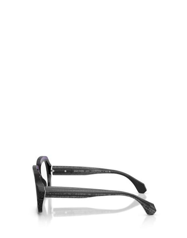 알랑미끌리 [해외직구] 26FW 알랭미끌리 안경 A03533 004 OPAL PURPLE POINTILLE BLACK 착용컷