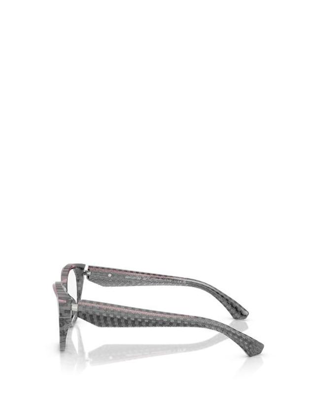알랑미끌리 [해외직구] 26FW 알랭미끌리 안경 A03520 007 DAMIER BLACK GREY POINT PINK 착용컷