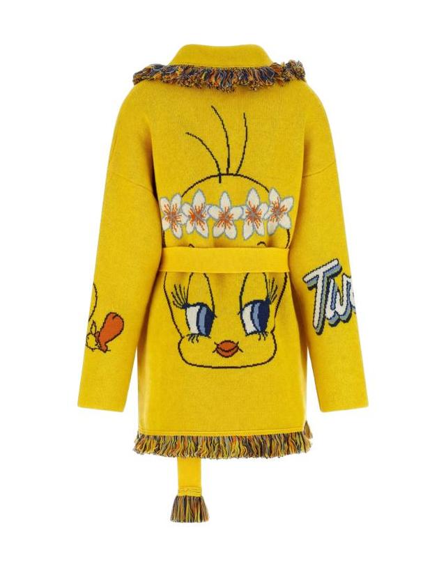 알라누이 [해외직구] 26FW 알라누이 스웨터 LWHB064E26KNI022 1840 YELLOW MULTICOLOR 착용컷