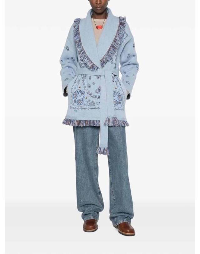알라누이 [해외직구] 26FW 알라누이 가디건 LWHB064E26KNI0024284 LIGHT BLUE 착용컷