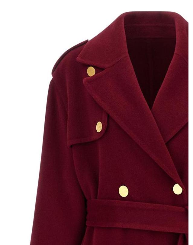 알베르타페레티 [해외직구] 26FW 알베르타 페레티 코트 AL337437BM BURGUNDY 착용컷