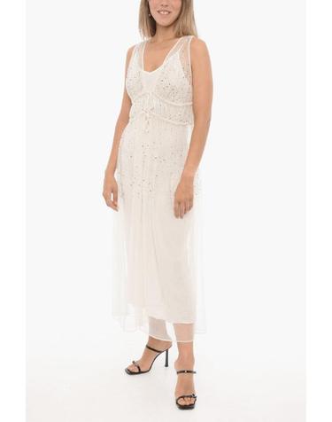 [해외직구] 올세인츠 롱 원피스 ROBYN WD367Y OFF WHITE Beige