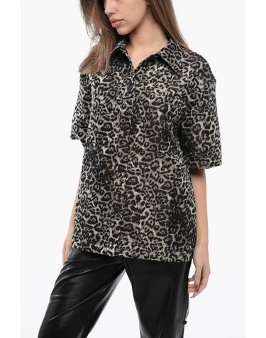 [해외직구] 올세인츠 블라우스 JEMI WT063Z LEOPARD GOLD Multicolor