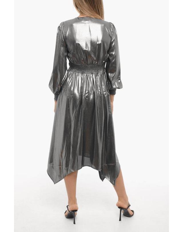 올세인츠 [해외직구] 올세인츠 미디 원피스 ESTELLE WD169Z GUNMETAL GREY Silver 착용컷