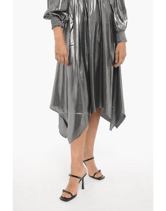 올세인츠 [해외직구] 올세인츠 미디 원피스 ESTELLE WD169Z GUNMETAL GREY Silver 착용컷