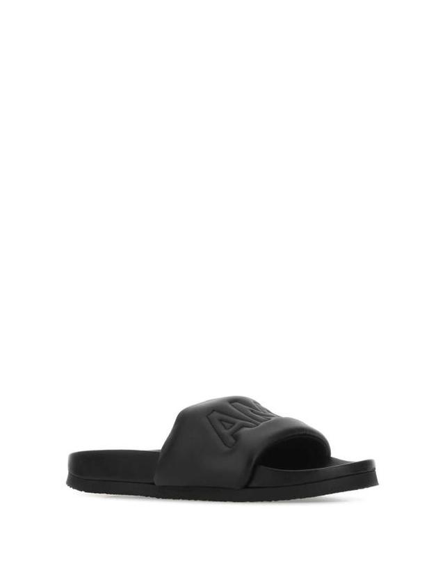 앰부시 [해외직구] 22FW 엠부시 뮬 슬리퍼 BMIC001F22LEA001 1000 BLACK 착용컷
