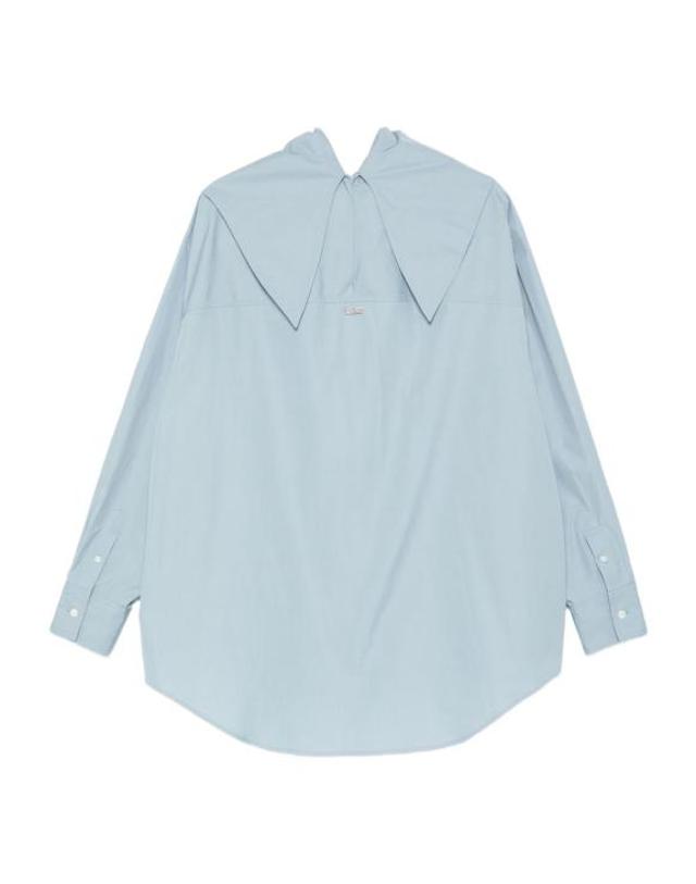 아미 [해외직구] 25FW 아미 울 롱 슬리브 반다나 블라우스 UTP801DCO00634506 CLEAR BLUE 착용컷