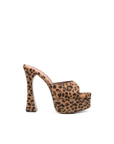[해외직구] 26FW 아미나 무아디 슈즈 DALIDA 140 LEOPA BROWN BLACK