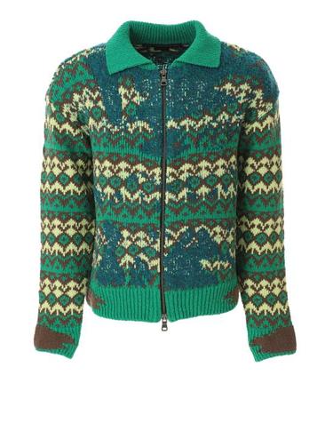 [해외직구] 23FW 앤더슨벨 집업 니트 atb1008m green VERDE