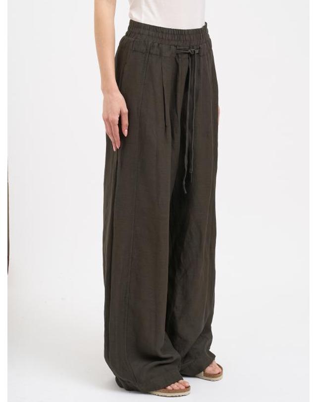 안드레아 야콥 [해외직구] 26SS 안드레아 야코브 트레이닝 조거 팬츠 N26WSFT75COTTONLINEN01 BROWN 착용컷