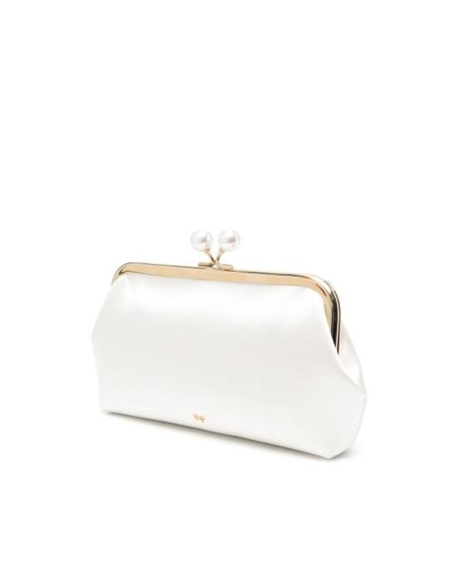 안야 힌드마치 [해외직구] 26FW 안야힌드마치 토트백 165181 SS220235 IVORY WHITE 착용컷