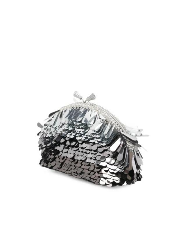 안야 힌드마치 [해외직구] 26FW 안야힌드마치 클러치 파우치 208888 AW260175 SILVE BLACK 착용컷