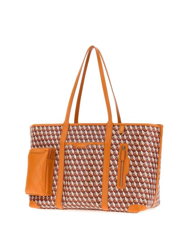 안야 힌드마치 [해외직구] 26FW 안야힌드마치 토트백 5050925209229 SUNSET ORANGE 착용컷