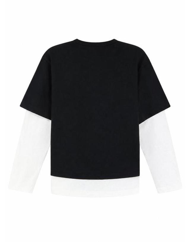 아티코 [해외직구] 26FW 디 아티코 반팔 티셔츠 261WCT00365JJJ025AA 414 BLACK WHITE 착용컷