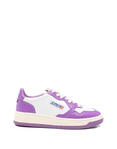 [해외직구] 26SS 오트리 메달리스트 로우 레더 스니커즈 AULWWB07 PURPLE