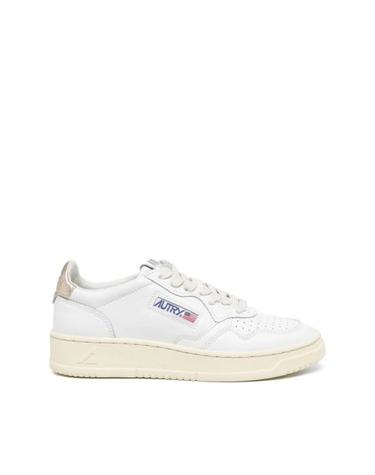 [해외직구] 26FW 오트리 메달리스트 로우 레더 스니커즈 AULW LL06 WHITE GOLD