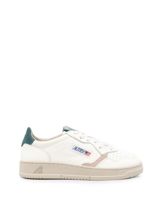 오트리 [해외직구] 26FW 오트리 메달리스트 로우 스니커즈 AULMNE18 WHITE GREEN 착용컷