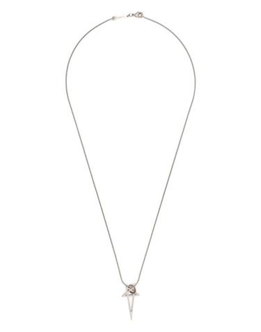 [해외직구] 26FW 릭 오웬스 펜타그램 팜 네크리스 RJ0000066MMT 128 ARGENTO