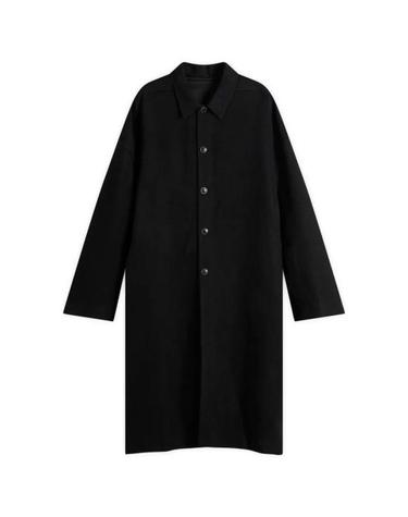 [해외직구] 릭 오웬스 버튼드 브래드 싱글 코트 RU02F4970 BLACK