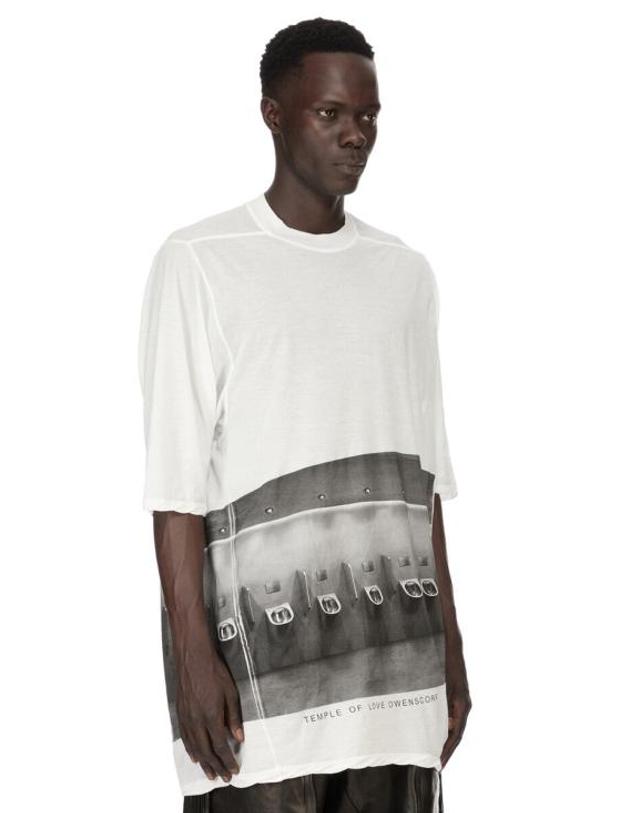 릭오웬스 [해외직구] 26SS 릭 오웬스 반팔 티셔츠 RR01F2208BHEP4 5109 White 착용컷