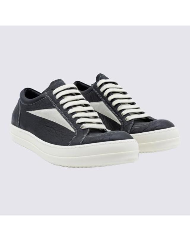 릭오웬스 [해외직구] 26FW 릭 오웬스 빈티지 스니커즈 RU02F4897 LBBLVS911 BLACK WHITE 착용컷
