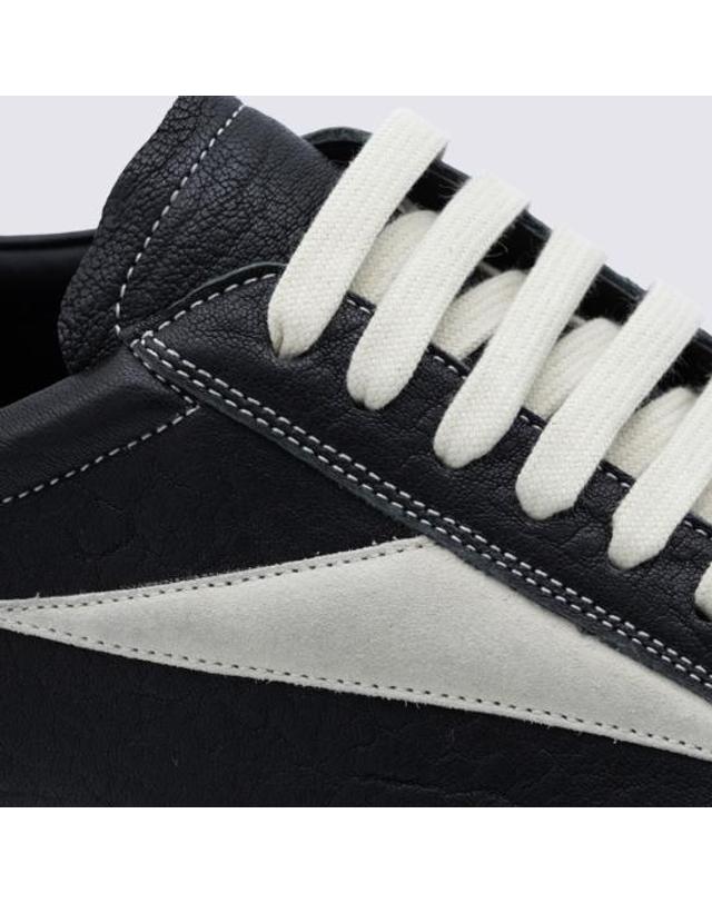 릭오웬스 [해외직구] 26FW 릭 오웬스 빈티지 스니커즈 RU02F4897 LBBLVS911 BLACK WHITE 착용컷