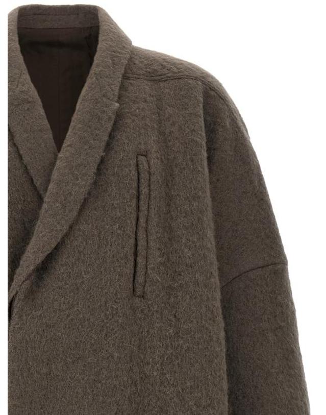 릭오웬스 [해외직구] 26FW 릭 오웬스 코트 RI344791BM GREY 착용컷
