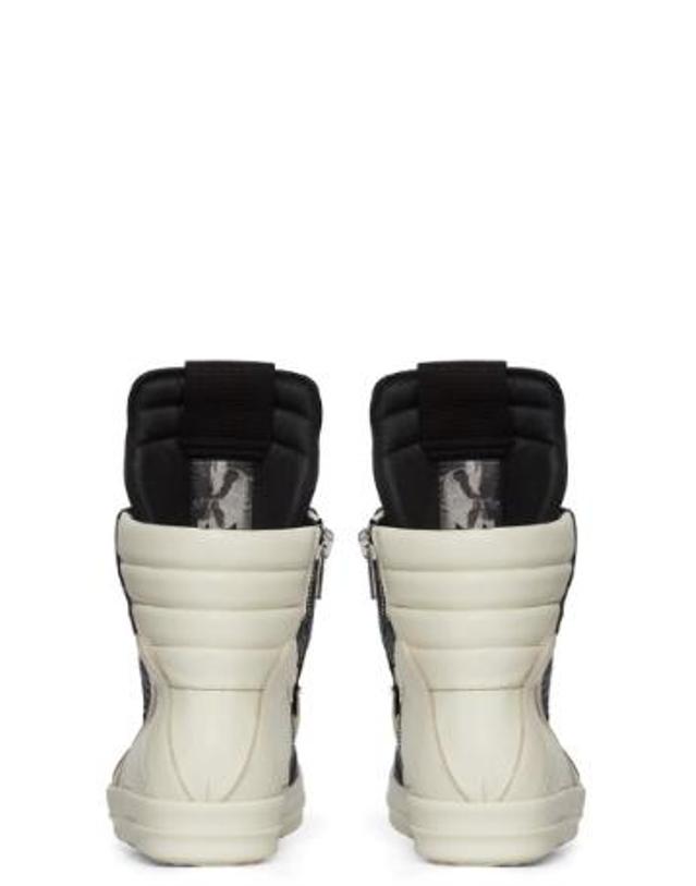 릭오웬스 [해외직구] 26FW 릭 오웬스 타워 지오바스켓 레더 하이탑 스니커즈 RU02F4894LBBLCO 9111 BLACK MILK 착용컷
