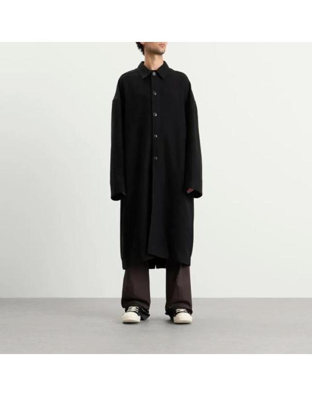 릭오웬스 [해외직구] 릭 오웬스 버튼드 브래드 싱글 코트 RU02F4970 BLACK 착용컷