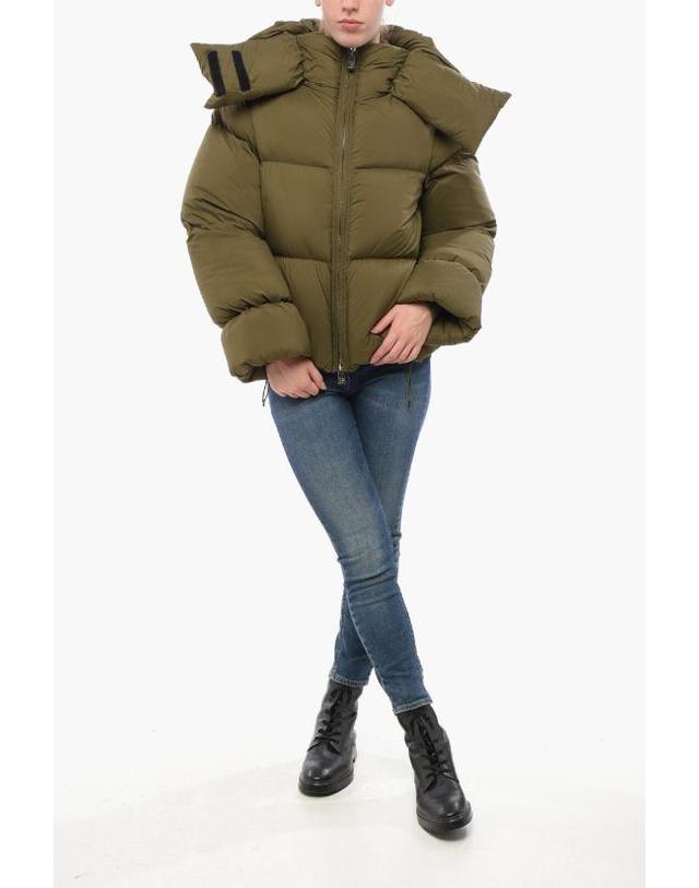 바콘 [해외직구] 베이컨 숏패딩 BACPIGIU386 OLIVE Military Green 착용컷