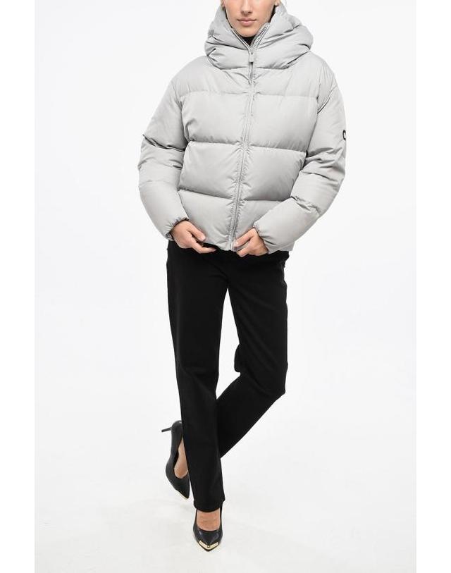 바콘 [해외직구] 베이컨 숏패딩 BACPIGIA556 CLOUD LIGHT GREY Gray 착용컷