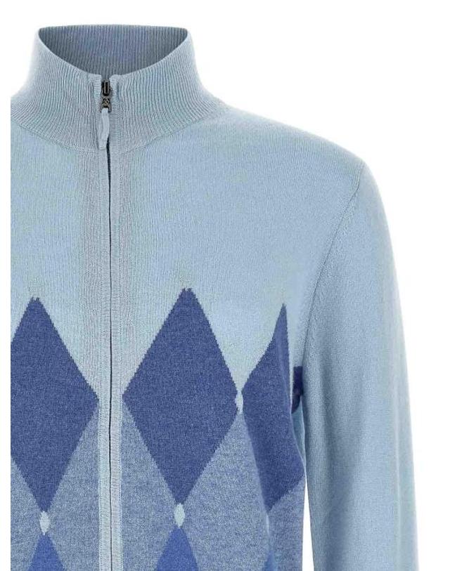 발란타인 [해외직구] 26FW 발렌타인 가디건 B2K03612KA893018 LIGHT BLUE 착용컷