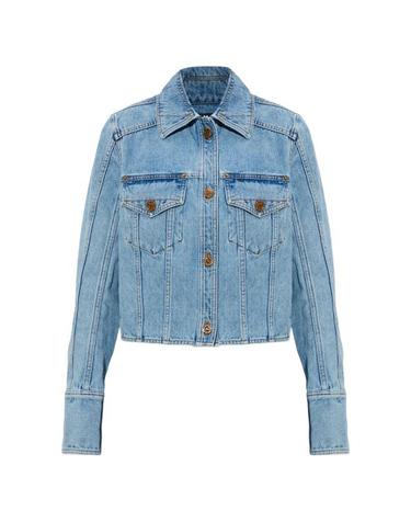 [해외직구] 26SS 발망 수트 자켓 GF1TC215DG11 6FC Bleu jeans