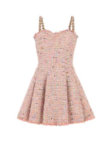 [해외직구] 26FW 발망 미디 원피스 HF1R2302XM17 AAA PINK
