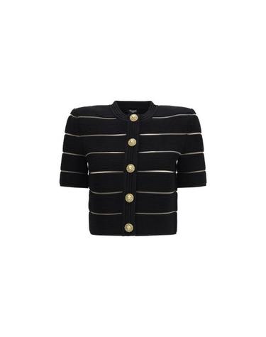 [해외직구] 26SS 발망 가디건 BAGF0KL285KJ750PABB BLACK