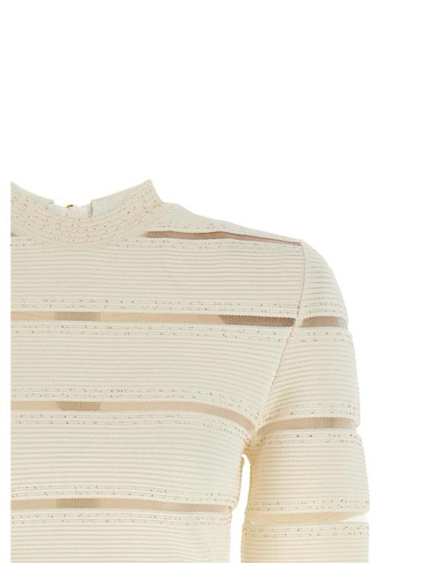 발망 [해외직구] 26SS 발망 숏 원피스 GF0R8955KJ84GDK White 착용컷