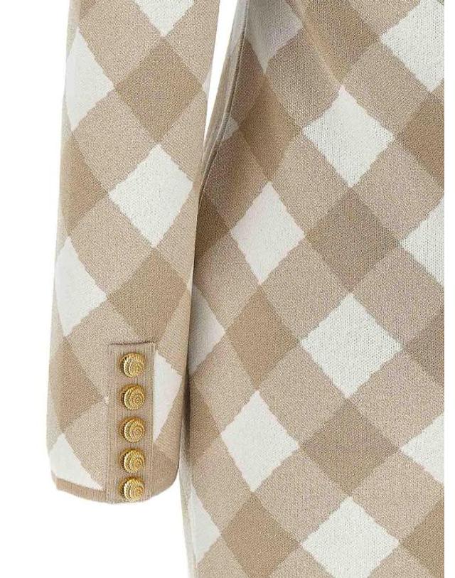 발망 [해외직구] 24FW 발망 숏 원피스 DF0R8739KH56GVQ Beige 착용컷