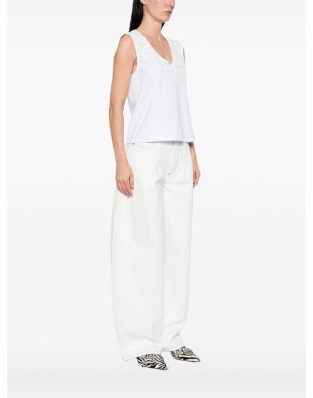 블루걸 [해외직구] 26SS 블루걸 민소매 티셔츠 RA6152J500311111 White 착용컷
