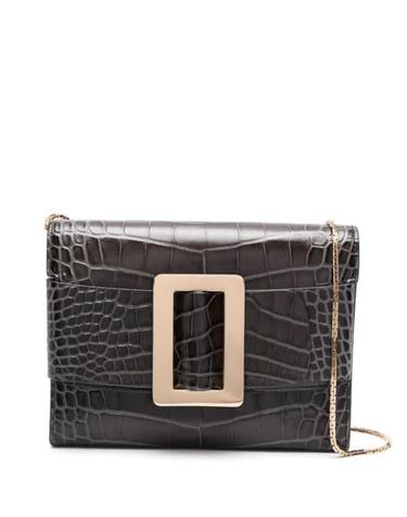 [해외직구] 24SS 보위 클러치 파우치 BUCKLETRAVELCASECROCEMBOSSEDCSCSDBLACK