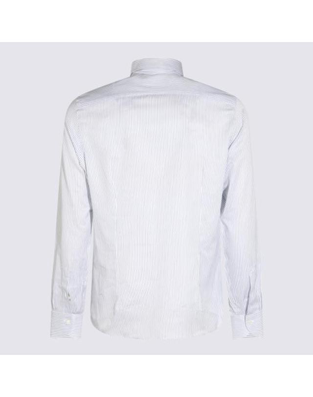 까날리 [해외직구] 26FW 카날리 셔츠 NCLX0C3 GR03828301 WHITE BLUE 착용컷