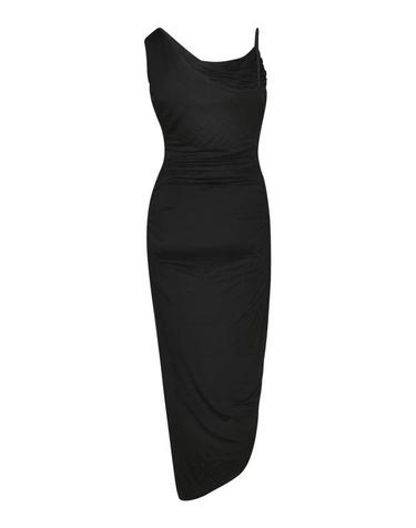 [해외직구] 25SS 키아라보니 미디 원피스 ABCIKKIFLOWYBS37 Black