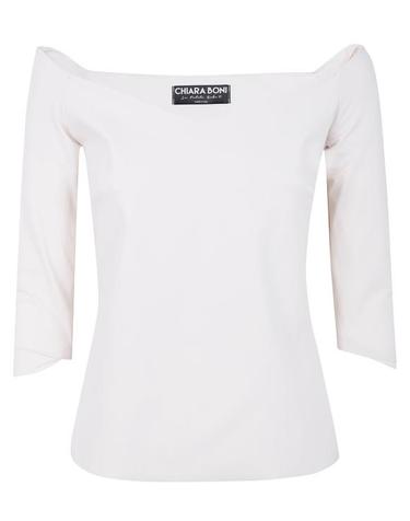 [해외직구] 25FW 키아라보니 반팔 티셔츠 TOSAFFBS 554 WHITE