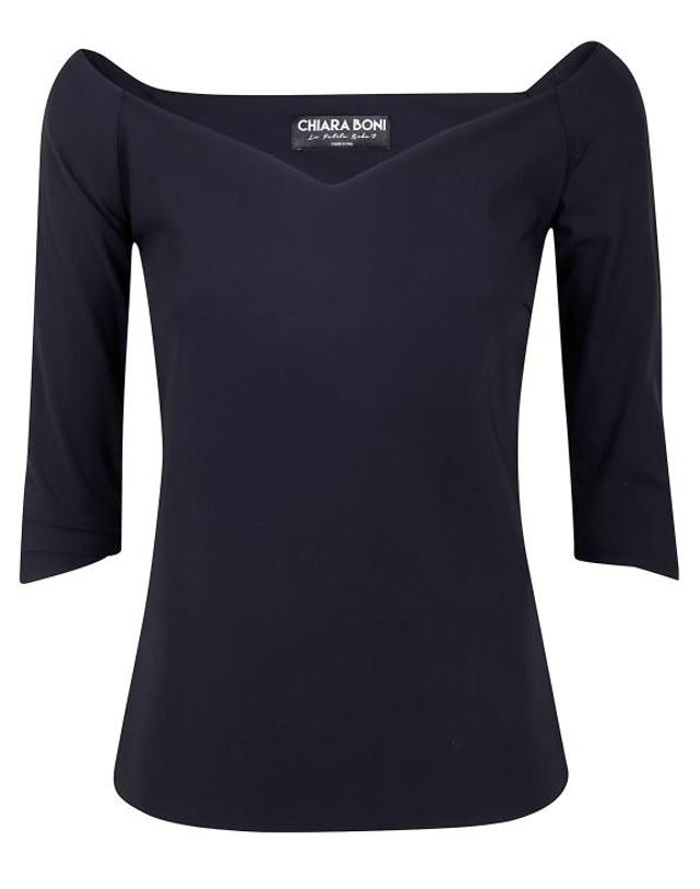 키아라보니 [해외직구] 25FW 키아라보니 반팔 티셔츠 TOSAFFBS 37 BLACK 착용컷