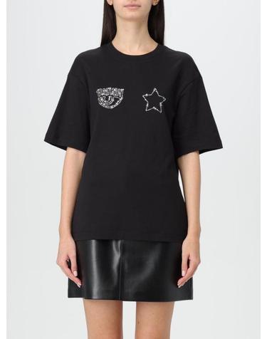 [해외직구] 24FW 키아라 페라그니 반팔 티셔츠 77CBHK10CJK01 899 Black